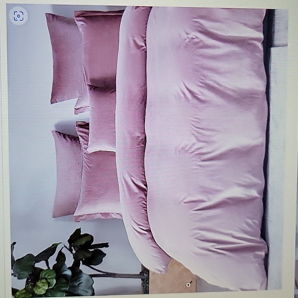 David's Home pink velvet duvet cover 3 pc set Queen 90x90 corner tie button New…